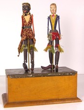1870s IVES BLAKESLEE CLOCKWORK WIND UP JUBILLE DANCERS AUTOMATON TOY INTEGRATED