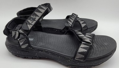 Skechers Goga Max Men s Sandals Size 11 Adjustable Straps Black Goodyear Bottom