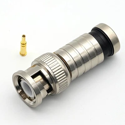 MAXTRACK BNC-Kompressionsstecker für Koaxialkabel 6,8-7,2 mm BNC-Stecker CCTV-Kamera