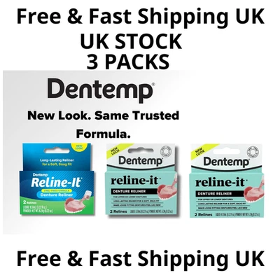 D.O.C. Reline-It Denture Reliners by Dentemp UK SELLER FreeShipping 3 PACKS