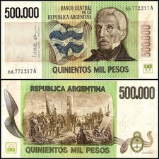 Argentina 500000 Pesos, 1980-1983 ND, P-309, Used