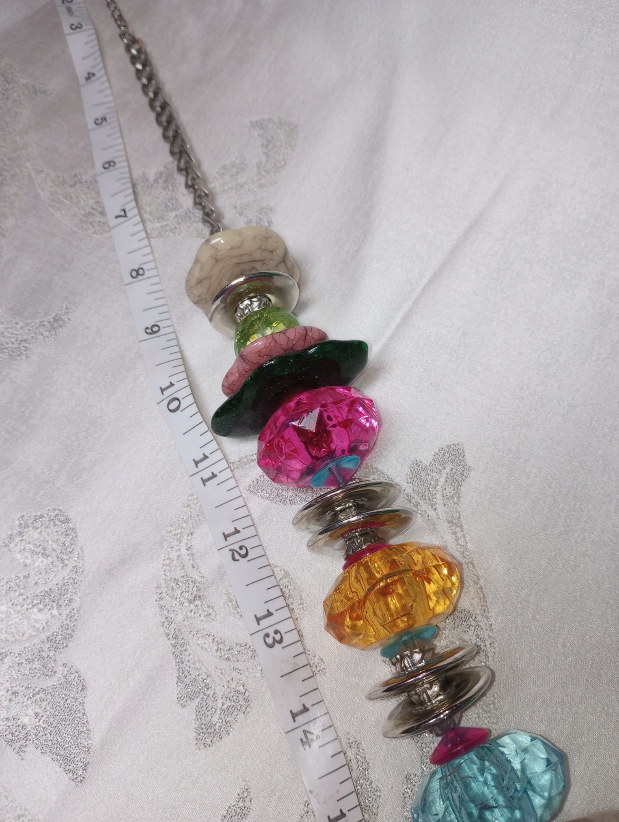 Chunky, Multi-Colored Statement Necklace - image 6