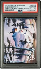 2025 Topps Bob Ross Joy of Baseball Shohei Ohtani The Art of Stealing /35 PSA 10