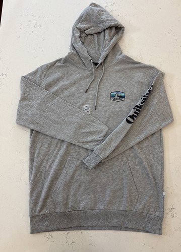 Quicksilver Grey Big Logo Pullover Hoodie Mens Size XL