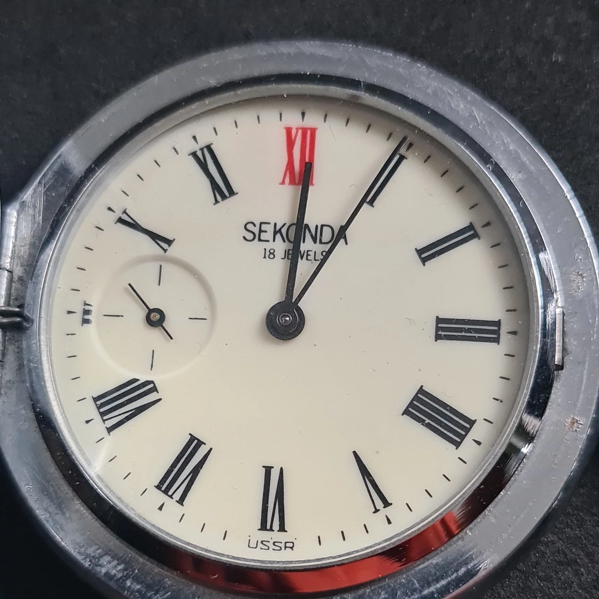 Reloj Bolsillo Vintage Metal Completo Hunter Sekonda 18 Joyas ref4692 Funcionando