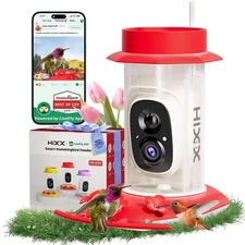 HIXX Smart Hummingbird Feeder with Camera Solar Powered, with Ant Moat & Bee ...