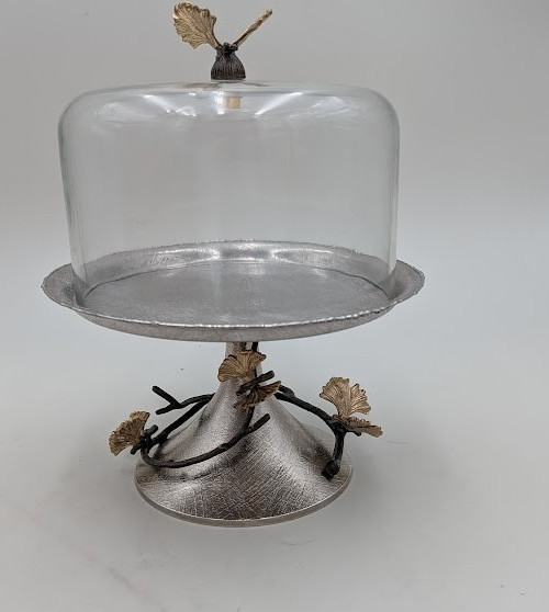 MICHAEL ARAM BUTTERFLY GINKGO PASTRY DISH WITH DOME 175885 *Read*