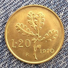 Vendo Moneta Da 20 Lire RAMO DI QUERCIA Del 1970