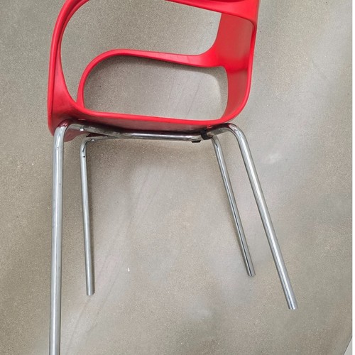 Red Plastic Dining Chair - Picture 7 of 7