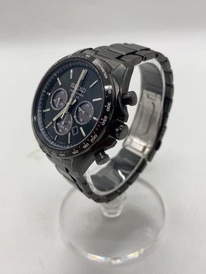 SEIKO V175-0FA0 S Series Solar Chronograph Watch Black | eBay