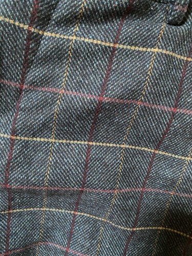 Pantalone Skopes Doyle misto lana a quadri rosso navy 48W elegante occasione matrimonio 31”L - Foto 3 di 8
