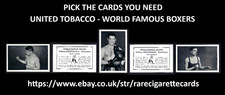 UNITED TOBACCO - WORLD FAMOUS BOXERS - PICK THE CARDS YOU NEED