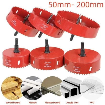 MARKELOS Lochsäge Durchmesser 105-200 mm HSS Bi-Metall Bohrkronen Dosenbohrer Trockenbau