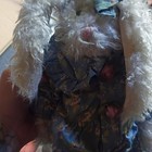 Boyds Bears Bunny Rabbit Plush White/Blue Floral Outfit 1999 Retired Vintage — photo 2