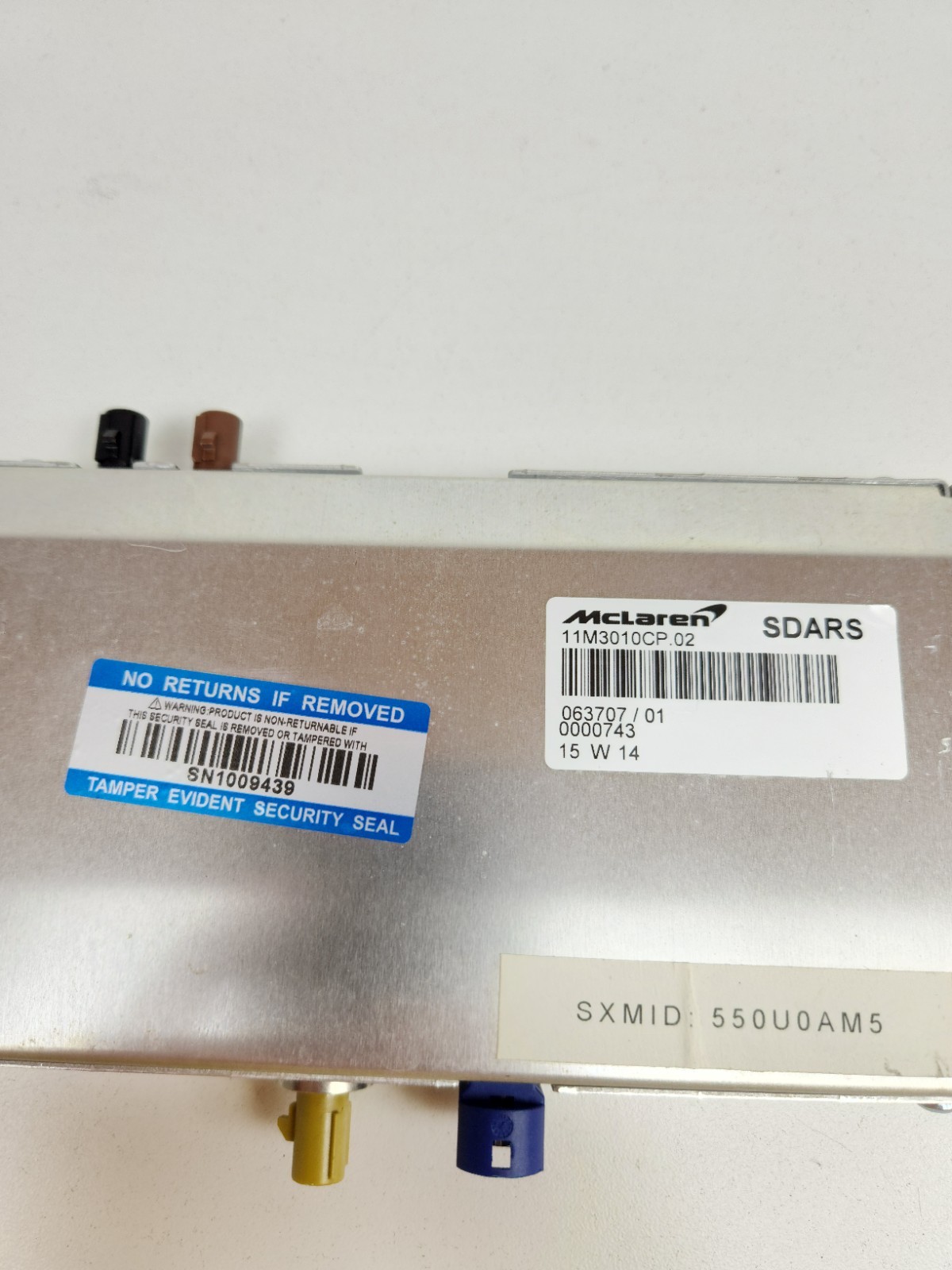 2015-2017 MCLAREN 675LT SPIDER SATELITE RADIO UNIT CONTROL MODULE OEM 