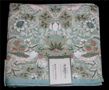 Morris & Co. (William Morris) Strawberry Thief Birds Floral Velour BATH Towel