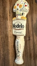 Modelo Especial Tap Handle Dia De Los Muertos Sugar Skull Beer 9.5"