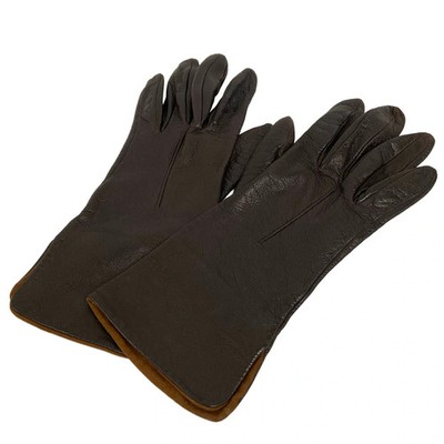 Gloves Dark Brown Leather Women's