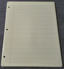 Fishs Eddy Notebook Lined Paper Ceramic Trivet Server Plate NEW