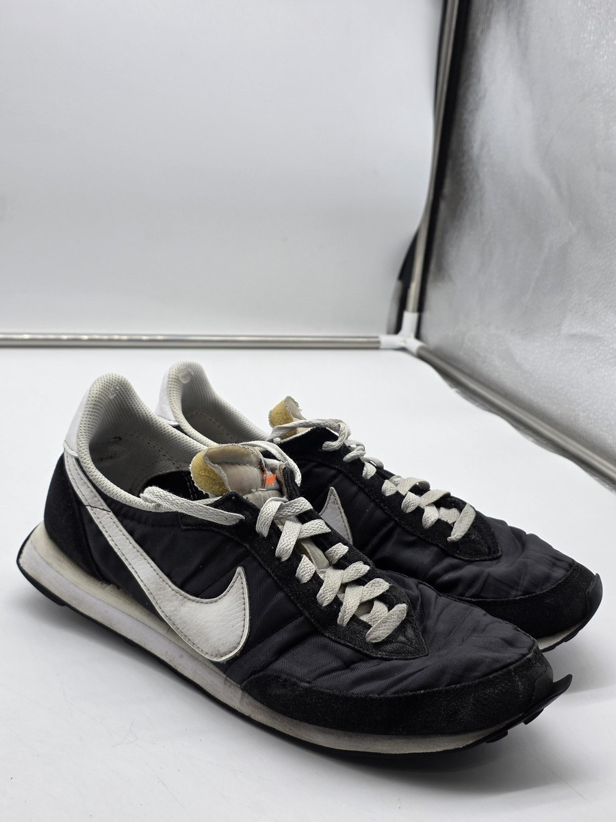 Nike Waffle Trainer 2 Shoes Mens Size 9 Black Nylon Damaged