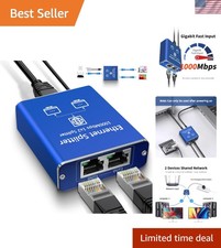 Gigabit Ethernet Splitter 1 to 2 - USB Powered Dual Device Network Adapter