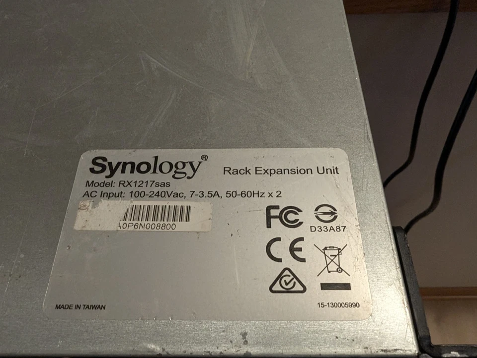 Synology RX1217SAS Rack Expansion Unit 12 x 3.5/2.5" SAS/SATA HDD/SSD No Caddies - Image 2 of 4