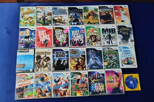 Nintendo Wii Game Lot Just Dance Star Wars Wii Play  Motion - 28 games! As is