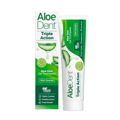 ALOEDENT Aloe dent Aloe Vera With Fluoride Original Triple Action Toothpaste - 100ml X 6