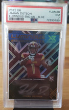 2022 Panini XR Luminous Endorsements Jahan Dotson Rookie Auto /49 #LUM-JD PSA 7