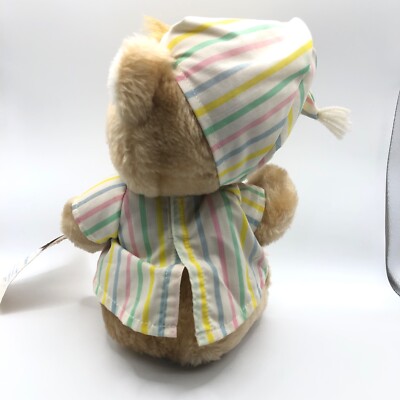 teddy beddy bear パペット タグ付き Teddy Beddy Bear Dakin Morgan 1983 Plush Stuffed Animal Striped