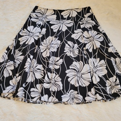 Jones NY Skirt Size 14 Floral Coastal Boho Cotton Flare Peasant Fairy MOD 12700 - Picture 2 of 9