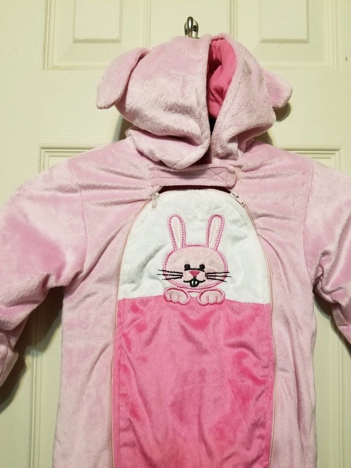 РУБИНЫ РОЗОВЫЙ КРОЛИК ТЕЛА КОСТЮМ РЕБЕНКА ХЭЛЛОУИН КОСТЮМ КРОЛИКА УШИ 12/18 МЕСЯЦЕВ - Изображение 2 из 4