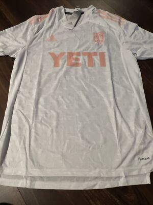 New Adidas Mens Austin FC Soccer Short Sleeve Jersey Size Large