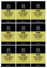 9 Pack M. Skin Care After Elements Facial Sheet Mask Treatment for Men, Sunburn