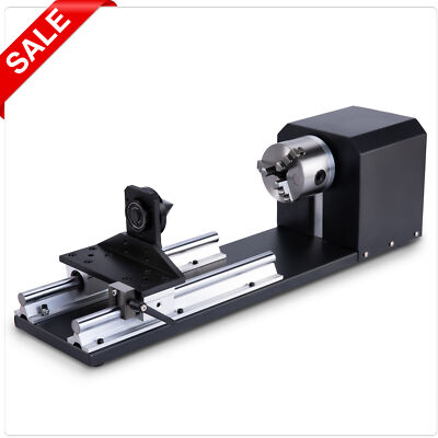 OMTech Rotary Axis with 3-Jaw Chuck for 60W 80W 100W 130W CO2 Laser Engraver