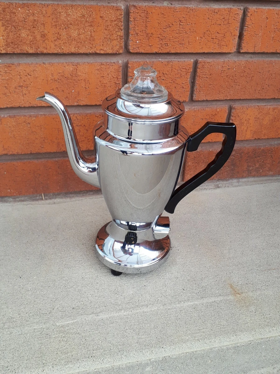 Vintage 1940's Art Deco Renfrew Electric Percolator Coffee Pot only no cord