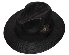 Panama Straw Hat Black