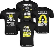 Train Insaiyan Gym T-Shirt Training to be Super SAIYAN GOKU Tee S-4XL