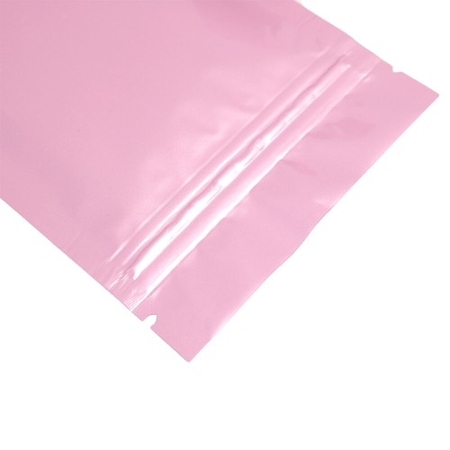 100 Double-Sided Glossy Colored Flat Zipper Seal Lock Food Packaging Zip Bags - Picture 6 of 15