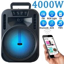 4000W Wireless Portable FM Bluetooth Speaker Heavy Bass Sound Party Speaker