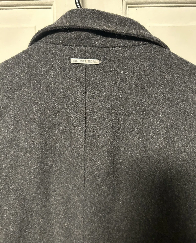 Michael Kors Black Insulated Wool Blend Pea Coat Size XL - Image 4 of 4