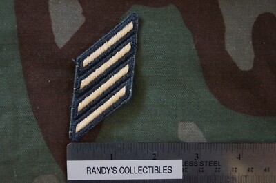 US Army Enlisted Male Service Stripes (4) 12 Years Sew on Dress Greens Uniform