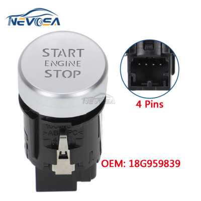 Engine Ignition Start-stop Switch Button For VW Bora 08-18 18G959839 18G 959 839