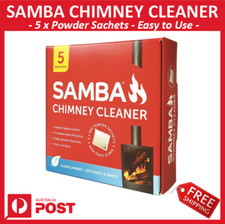 New SAMBA 5pk Chimney Cleaner Easy To Use Sachets Stop Fire Flue + Free Ship