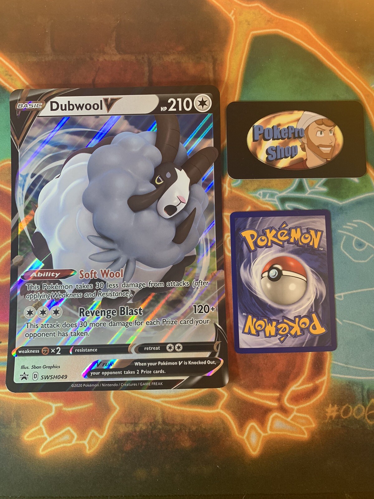 Dubwool V Jumbo Pokemon TCG SWSH049 Champions Path Oversized Card