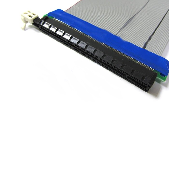 1pcs PCI-E 16X Riser Card with Flexible Ribbon Extension Cable  