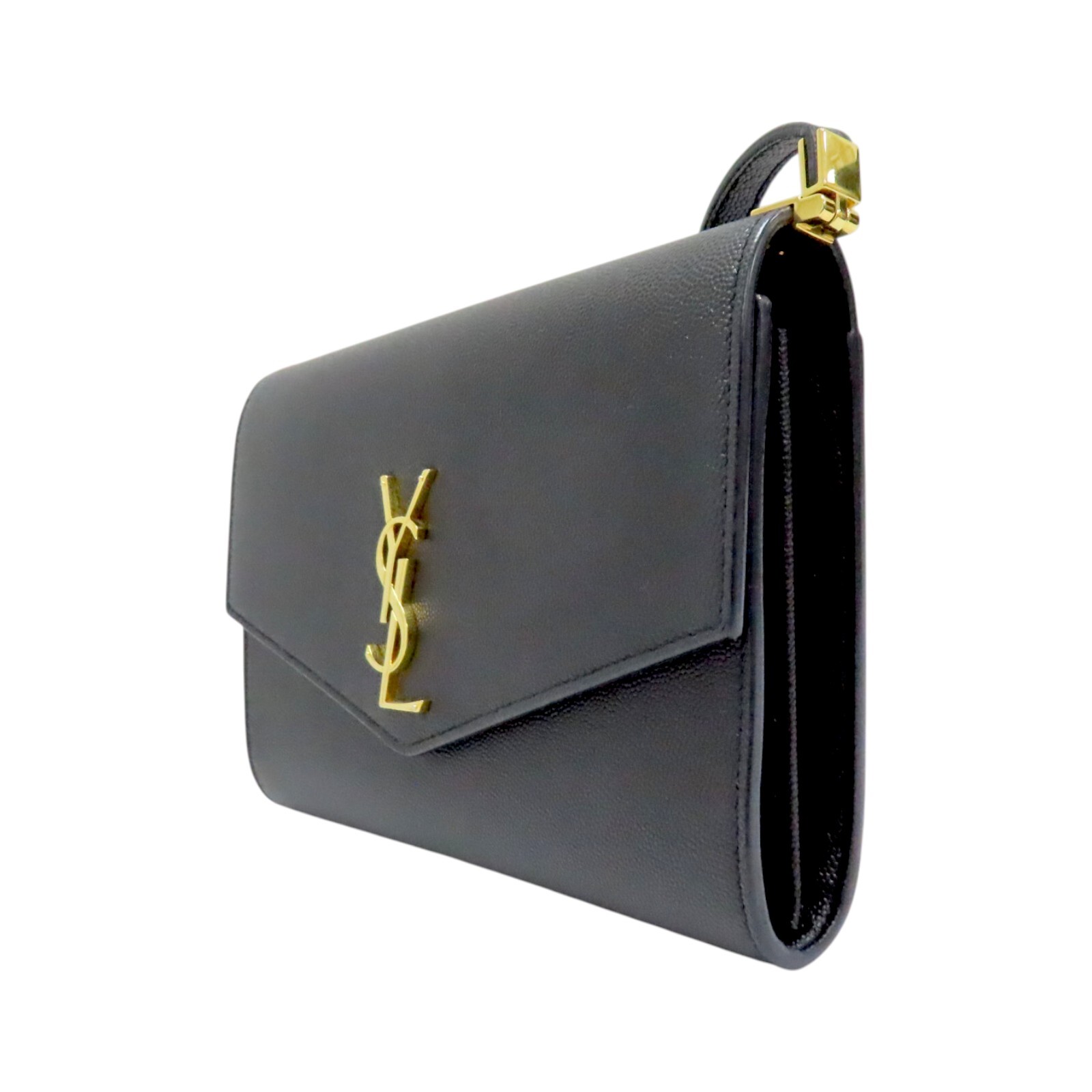 Borsa a tracolla SAINT LAURENT Uptown pelle di vitello nera 607753