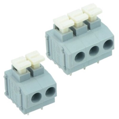2-Way or 3-Way Screwless 5.00mm Terminal Block PCB Connector