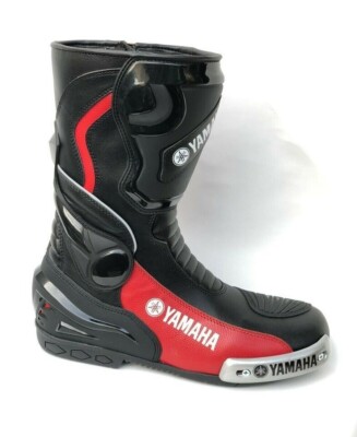 Yamaha Leather Motorcycle Boots Mens