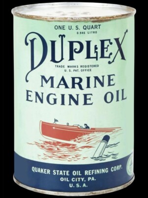 Quaker State Duplex Marine Engine Oil NEW METAL SIGN: 9 x 12'' - Free Ship.
